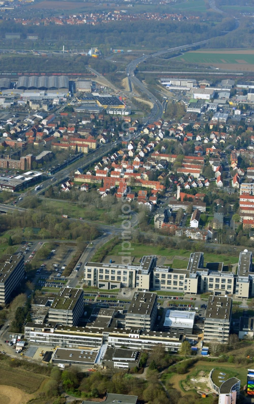 Aerial photograph Göttingen - Campus of the University of Goettingen in Lower Saxony