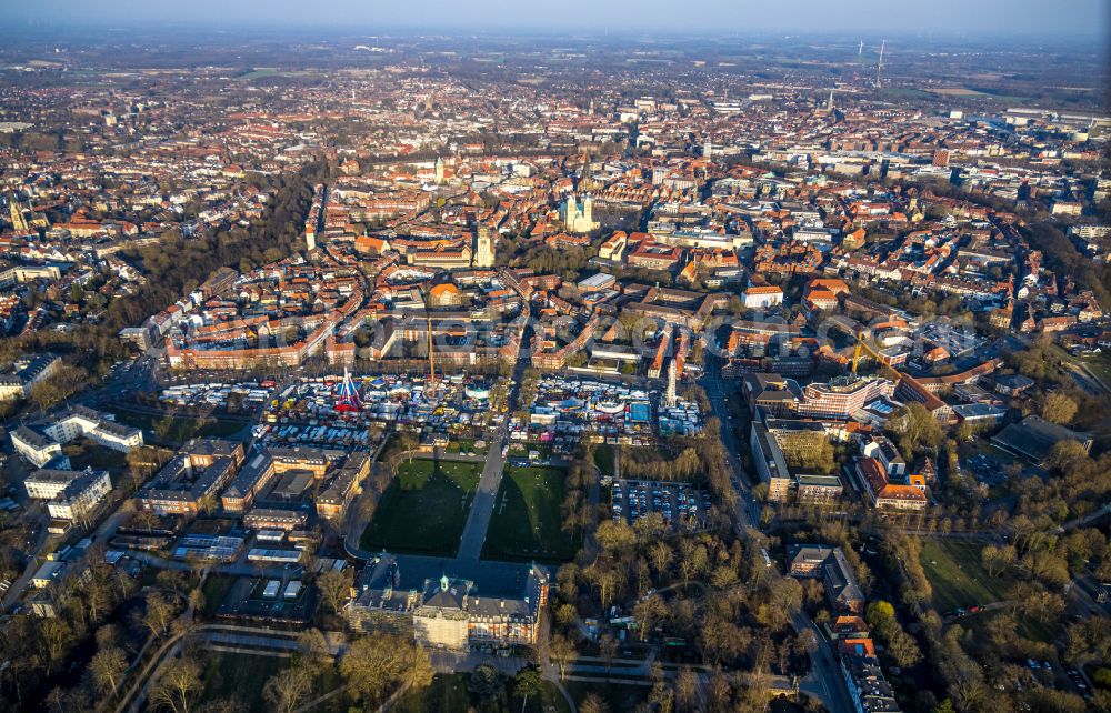 Aerial photograph Münster - Campus university Westfaelische Wilhelms- Universitaet Muenster in the district Kreuzviertel in Muenster in the state North Rhine-Westphalia, Germany