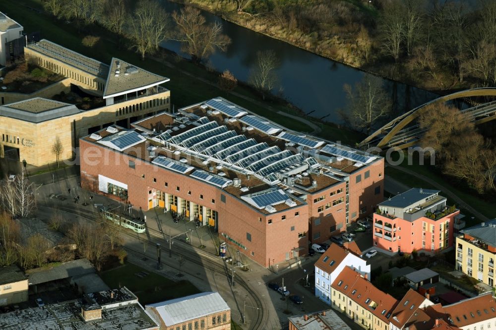 Frankfurt (Oder) from the bird's eye view: Campus University- area Graefin-Doenhoff-Gebaeude (GD) of Europa-Universitaet Viadrina on Europaplatz in Frankfurt (Oder) in the state Brandenburg