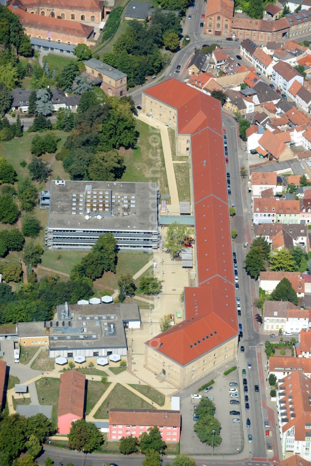 Aerial photograph Germersheim - Campus University- area Johannes Gutenberg in Germersheim in the state Rhineland-Palatinate