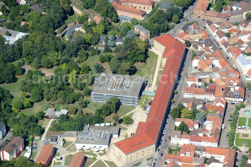 Germersheim from above - Campus University- area Johannes Gutenberg in Germersheim in the state Rhineland-Palatinate