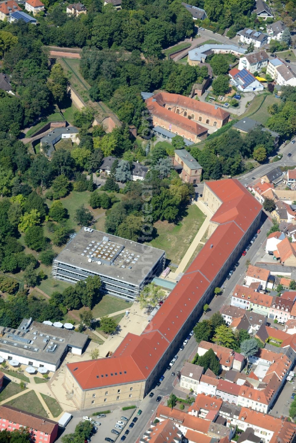 Aerial photograph Germersheim - Campus University- area Johannes Gutenberg in Germersheim in the state Rhineland-Palatinate