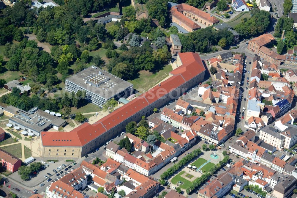 Aerial image Germersheim - Campus University- area Johannes Gutenberg in Germersheim in the state Rhineland-Palatinate