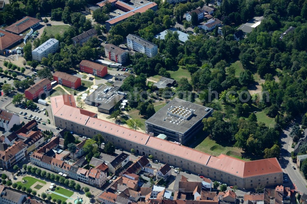 Germersheim from the bird's eye view: Campus University- area Johannes Gutenberg in Germersheim in the state Rhineland-Palatinate