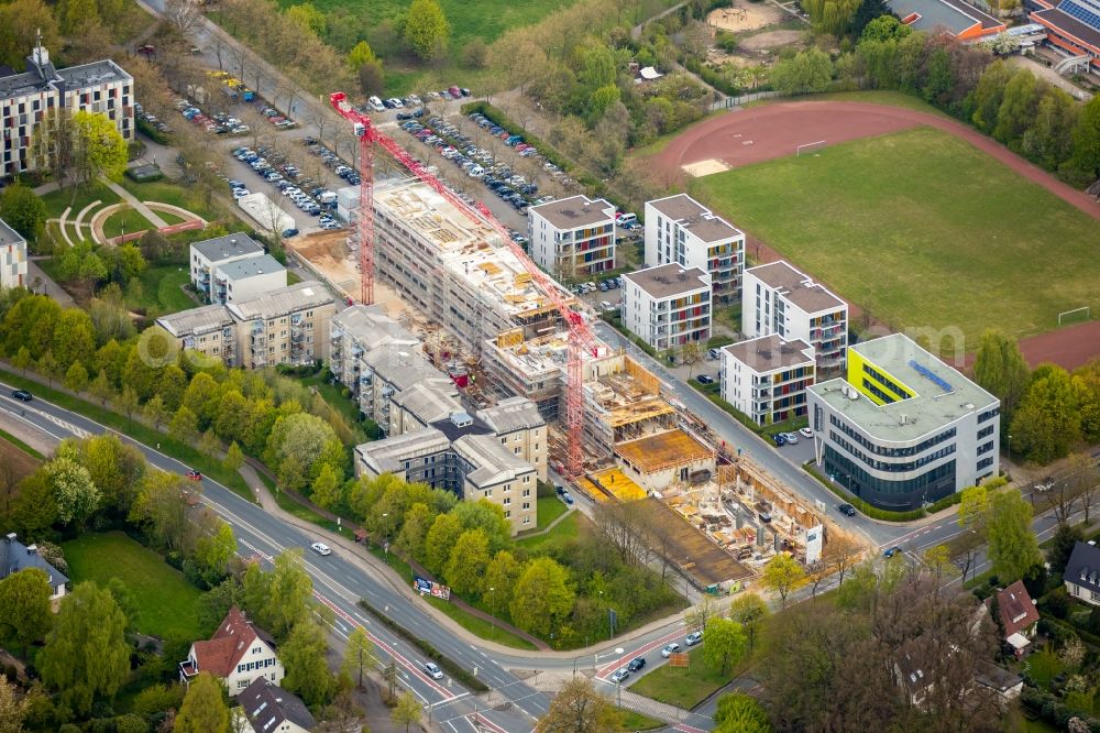 Aerial image Bielefeld - Campus university area with new construction site Innovationszentrum on Morgenbreede in the district Schildesche in Bielefeld in the state North Rhine-Westphalia