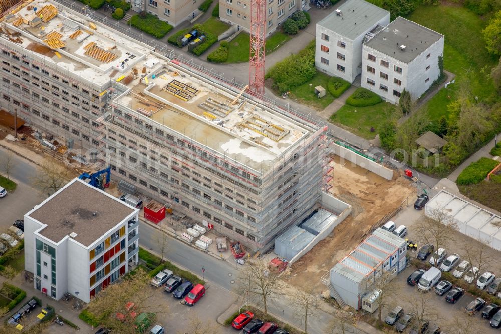 Aerial photograph Bielefeld - Campus university area with new construction site Innovationszentrum on Morgenbreede in the district Schildesche in Bielefeld in the state North Rhine-Westphalia