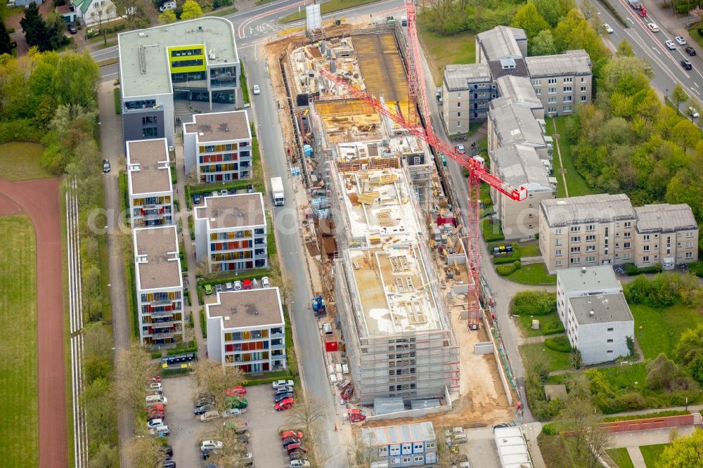 Aerial image Bielefeld - Campus university area with new construction site Innovationszentrum on Morgenbreede in the district Schildesche in Bielefeld in the state North Rhine-Westphalia