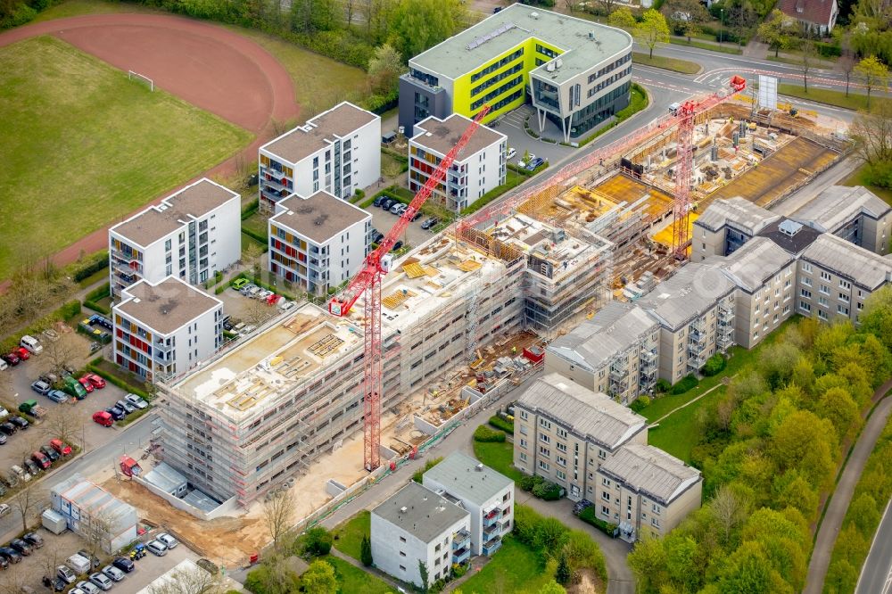 Bielefeld from above - Campus university area with new construction site Innovationszentrum on Morgenbreede in the district Schildesche in Bielefeld in the state North Rhine-Westphalia