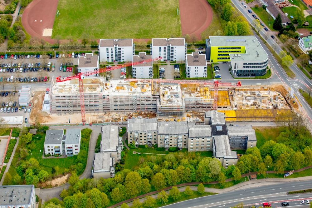 Aerial image Bielefeld - Campus university area with new construction site Innovationszentrum on Morgenbreede in the district Schildesche in Bielefeld in the state North Rhine-Westphalia