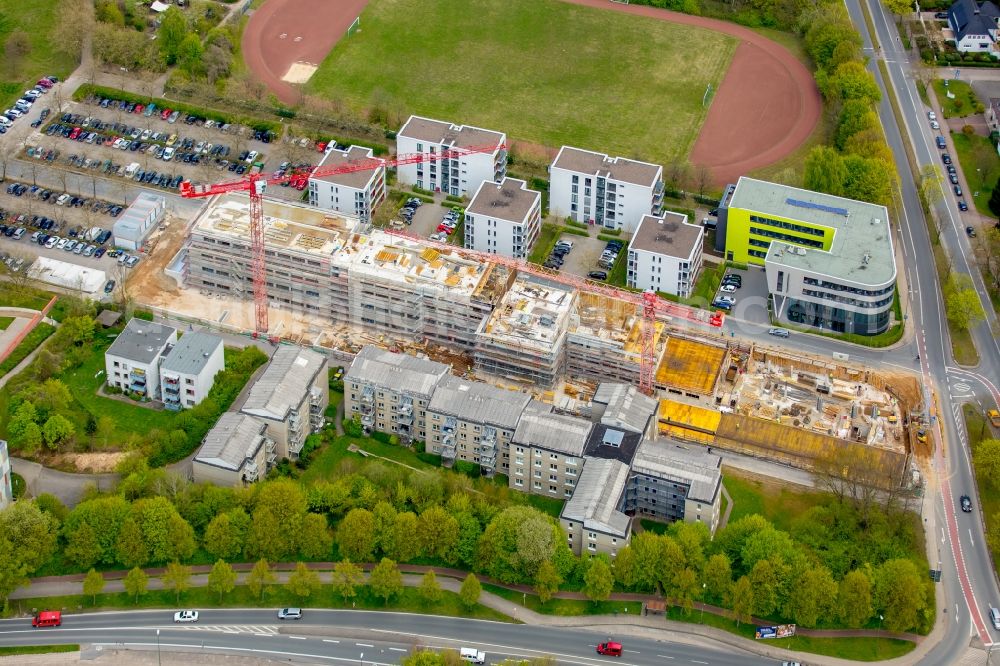 Aerial photograph Bielefeld - Campus university area with new construction site Innovationszentrum on Morgenbreede in the district Schildesche in Bielefeld in the state North Rhine-Westphalia