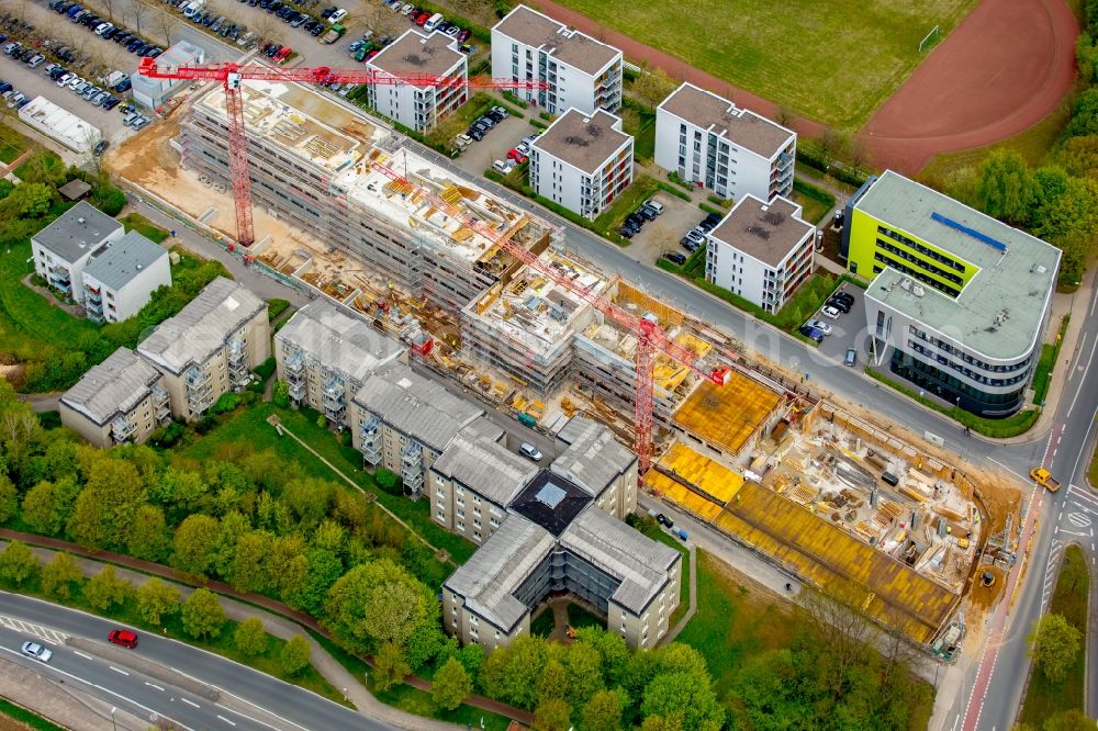 Bielefeld from above - Campus university area with new construction site Innovationszentrum on Morgenbreede in the district Schildesche in Bielefeld in the state North Rhine-Westphalia