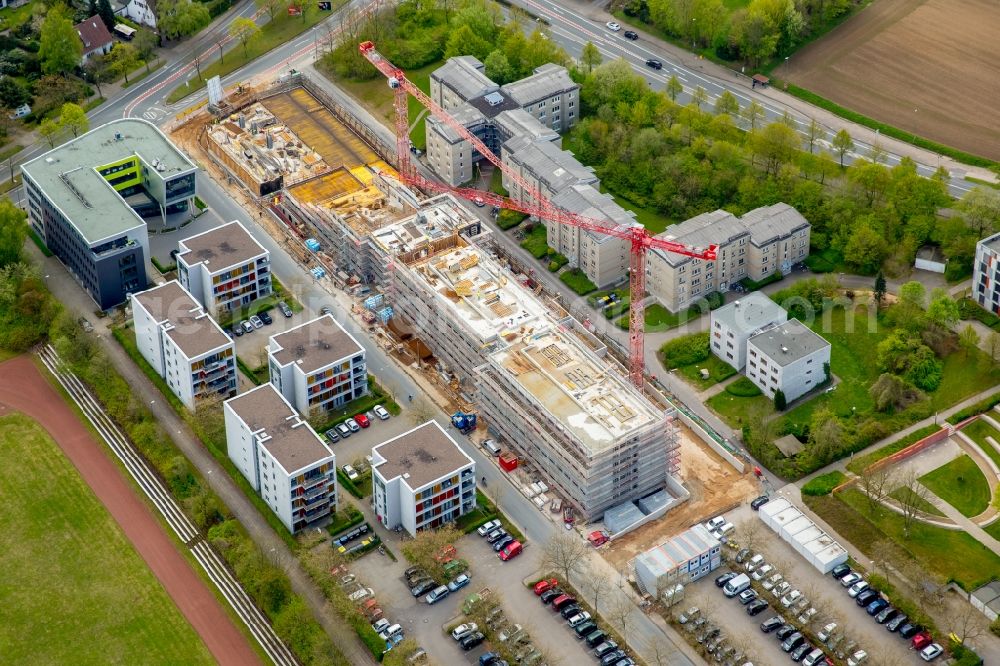 Bielefeld from above - Campus university area with new construction site Innovationszentrum on Morgenbreede in the district Schildesche in Bielefeld in the state North Rhine-Westphalia