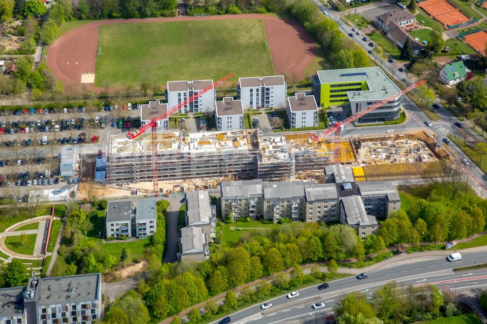 Aerial image Bielefeld - Campus university area with new construction site Innovationszentrum on Morgenbreede in the district Schildesche in Bielefeld in the state North Rhine-Westphalia