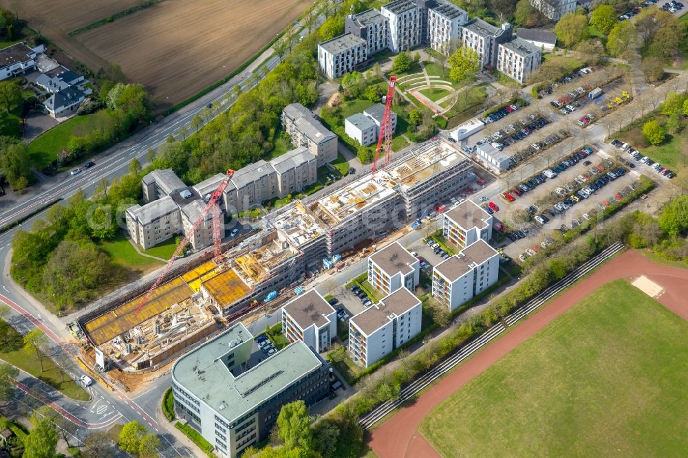 Bielefeld from above - Campus university area with new construction site Innovationszentrum on Morgenbreede in the district Schildesche in Bielefeld in the state North Rhine-Westphalia