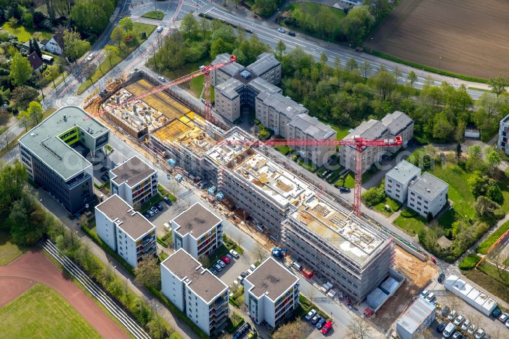 Aerial photograph Bielefeld - Campus university area with new construction site Innovationszentrum on Morgenbreede in the district Schildesche in Bielefeld in the state North Rhine-Westphalia