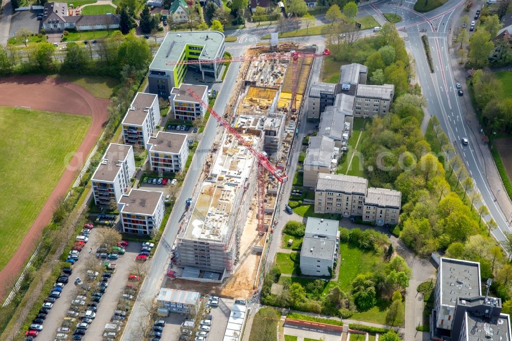 Bielefeld from above - Campus university area with new construction site Innovationszentrum on Morgenbreede in the district Schildesche in Bielefeld in the state North Rhine-Westphalia