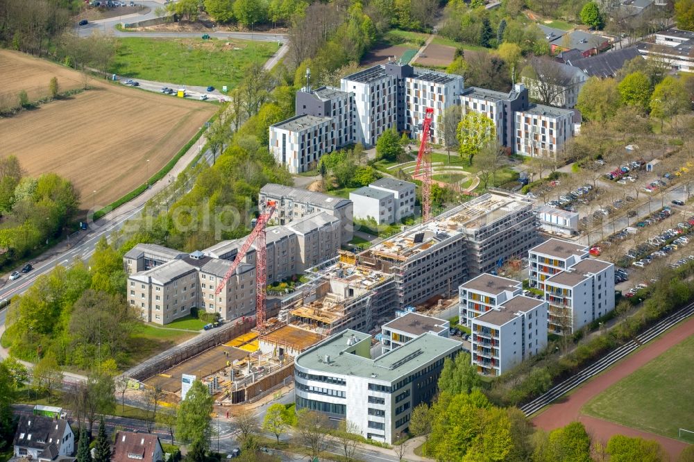 Aerial image Bielefeld - Campus university area with new construction site Innovationszentrum on Morgenbreede in the district Schildesche in Bielefeld in the state North Rhine-Westphalia