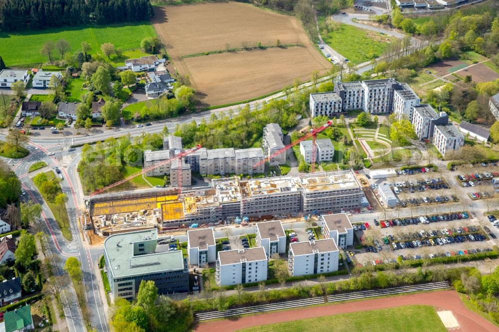 Bielefeld from above - Campus university area with new construction site Innovationszentrum on Morgenbreede in the district Schildesche in Bielefeld in the state North Rhine-Westphalia