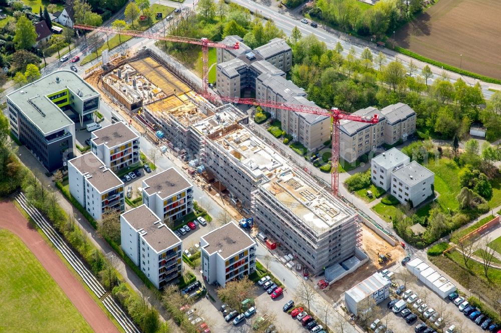 Aerial image Bielefeld - Campus university area with new construction site Innovationszentrum on Morgenbreede in the district Schildesche in Bielefeld in the state North Rhine-Westphalia