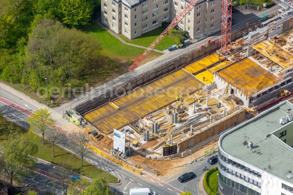 Aerial photograph Bielefeld - Campus university area with new construction site Innovationszentrum on Morgenbreede in the district Schildesche in Bielefeld in the state North Rhine-Westphalia