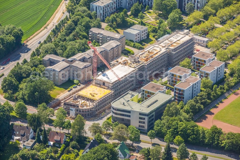 Bielefeld from above - Campus university area with new construction site Innovationszentrum on Morgenbreede in the district Schildesche in Bielefeld in the state North Rhine-Westphalia