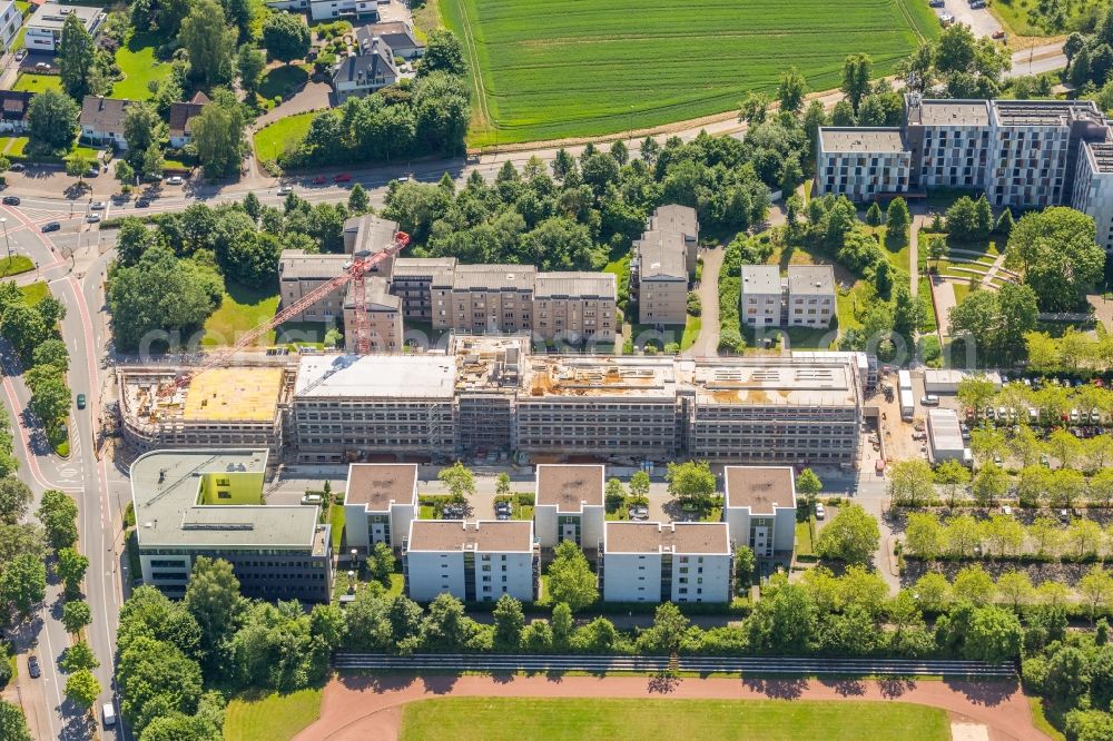 Aerial image Bielefeld - Campus university area with new construction site Innovationszentrum on Morgenbreede in the district Schildesche in Bielefeld in the state North Rhine-Westphalia