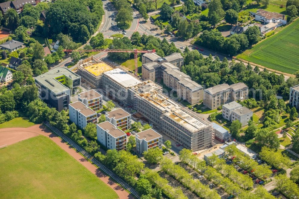 Aerial photograph Bielefeld - Campus university area with new construction site Innovationszentrum on Morgenbreede in the district Schildesche in Bielefeld in the state North Rhine-Westphalia