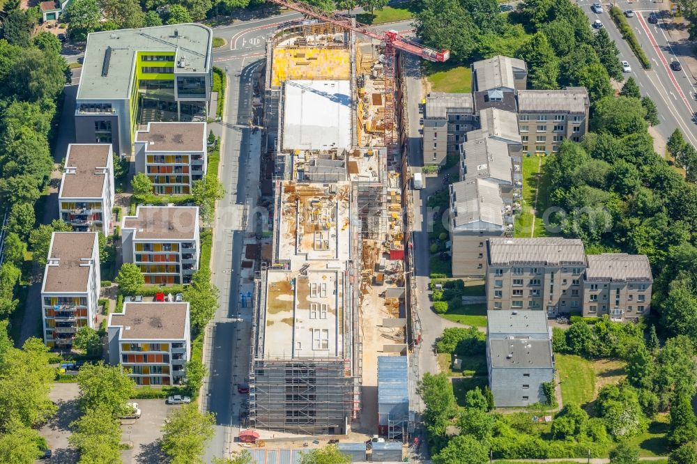 Bielefeld from the bird's eye view: Campus university area with new construction site Innovationszentrum on Morgenbreede in the district Schildesche in Bielefeld in the state North Rhine-Westphalia