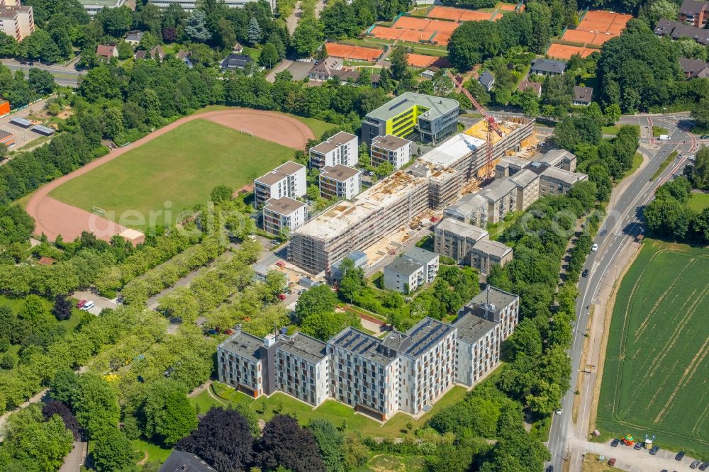 Aerial image Bielefeld - Campus university area with new construction site Innovationszentrum on Morgenbreede in the district Schildesche in Bielefeld in the state North Rhine-Westphalia