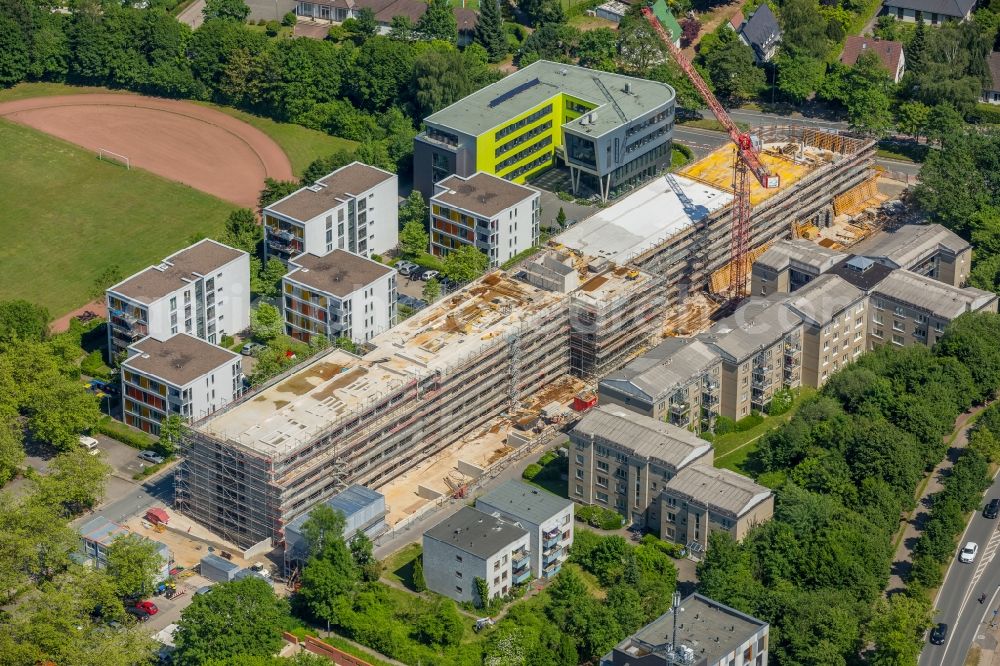 Aerial photograph Bielefeld - Campus university area with new construction site Innovationszentrum on Morgenbreede in the district Schildesche in Bielefeld in the state North Rhine-Westphalia