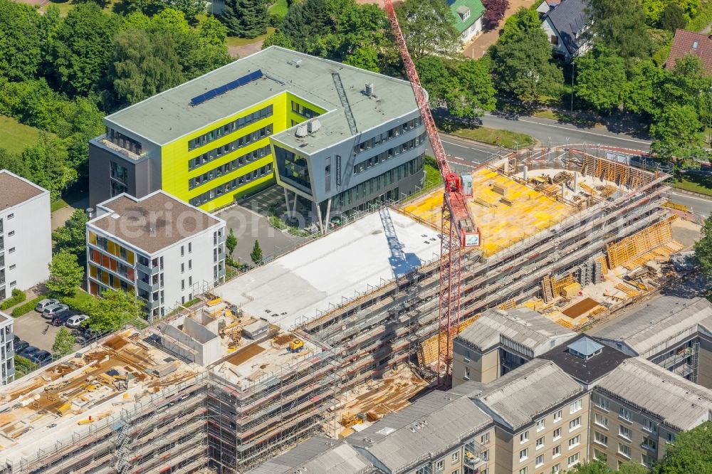 Bielefeld from above - Campus university area with new construction site Innovationszentrum on Morgenbreede in the district Schildesche in Bielefeld in the state North Rhine-Westphalia