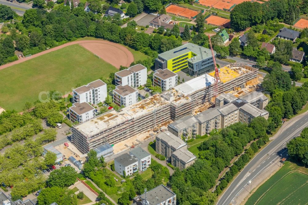 Bielefeld from the bird's eye view: Campus university area with new construction site Innovationszentrum on Morgenbreede in the district Schildesche in Bielefeld in the state North Rhine-Westphalia