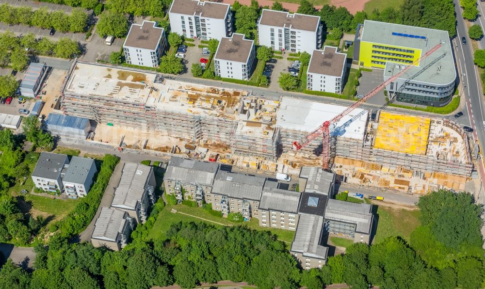 Aerial photograph Bielefeld - Campus university area with new construction site Innovationszentrum on Morgenbreede in the district Schildesche in Bielefeld in the state North Rhine-Westphalia