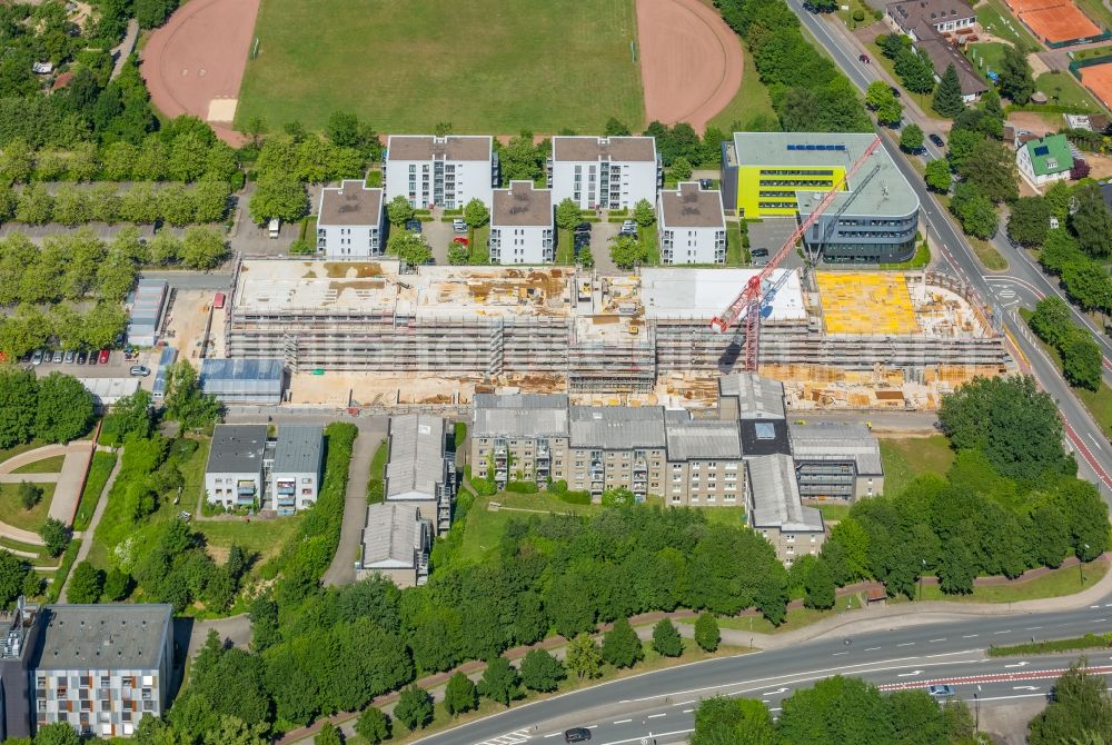 Bielefeld from above - Campus university area with new construction site Innovationszentrum on Morgenbreede in the district Schildesche in Bielefeld in the state North Rhine-Westphalia