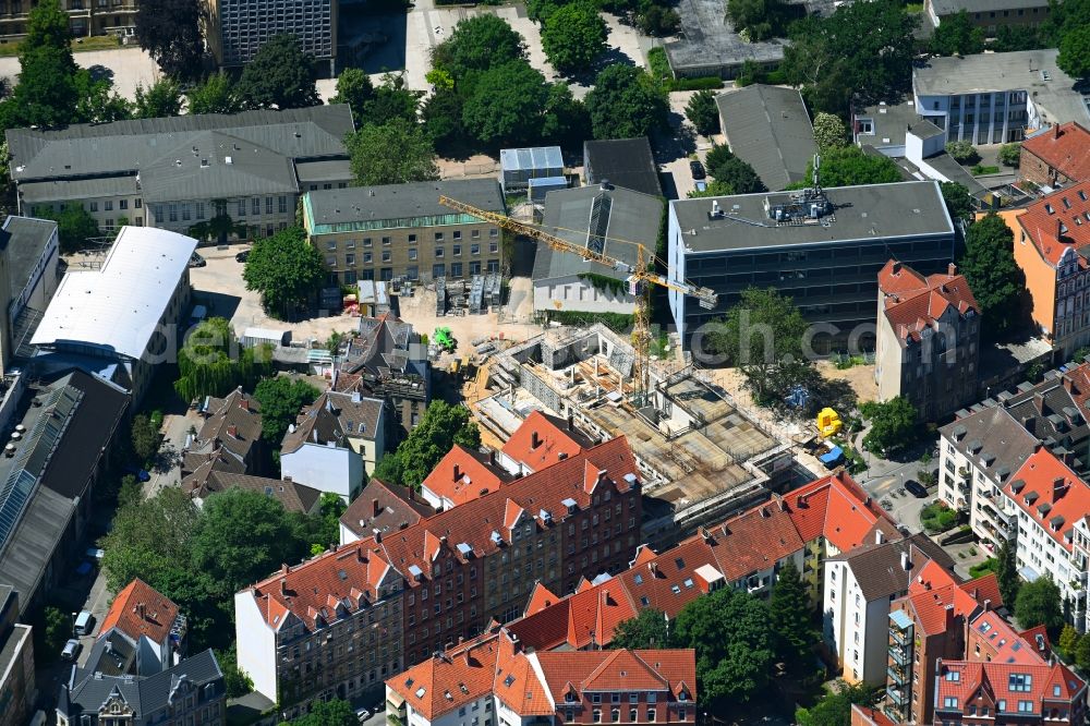 Aerial photograph Hannover - Campus university area with new construction site Leibniz School of Education in the district Nordstadt in Hannover in the state Lower Saxony, Germany