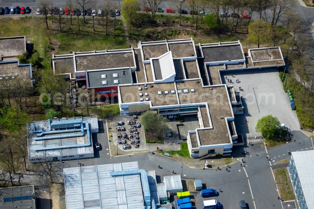 Aerial image Siegen - Campus University- area on Seminarzentrum on Hoelderlinstrasse in Siegen in the state North Rhine-Westphalia, Germany