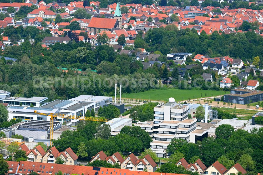 Aerial photograph Lemgo - Campus University- area Technische Hochschule Ostwestfalen-Lippe Biotechnologie on street Liebigstrasse in the district Brake in Lemgo in the state North Rhine-Westphalia, Germany