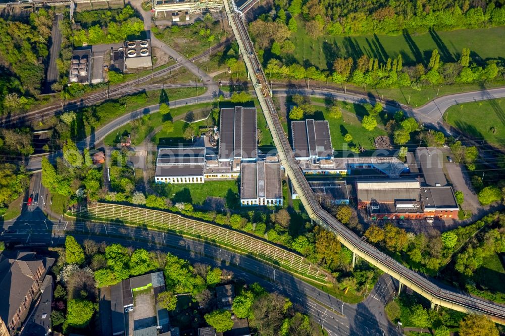 Aerial image Duisburg - Campus University- area Universitaet Duisburg Essen Institut fuer Metallurgie and Umformtechnik on Friedrich-Ebert-Strasse in Duisburg in the state North Rhine-Westphalia, Germany