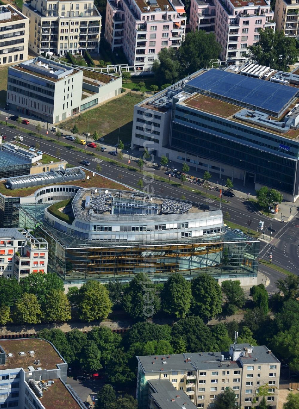 Aerial photograph Berlin - View of the CDU Federal office at the Berlin Tiergarten Triangle