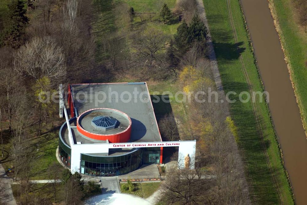 Aerial photograph Markkleeberg - Center of Chinese Arts and Culture; Raschwitzerstraße 11 b; 04416 Markkleeberg; Telefon: 0341 350 322 2; Fax: 0341 350 322 4; Url: http://