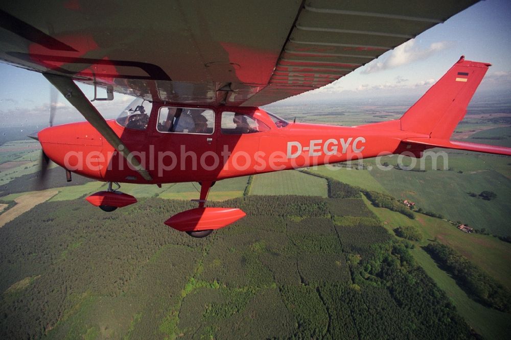 Aerial image Neuhardenberg - Light aircraft Cessna 172 D-EGYC Agency euroluftbild.de in Neuhardenberg in the state Brandenburg, Germany