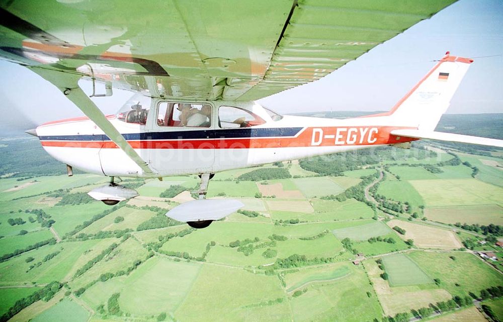 Aerial image Brand / BRB - Cessna 172 D-EGYC bei einem Luftbildflug über dem Bereich Brand in Brandenburg