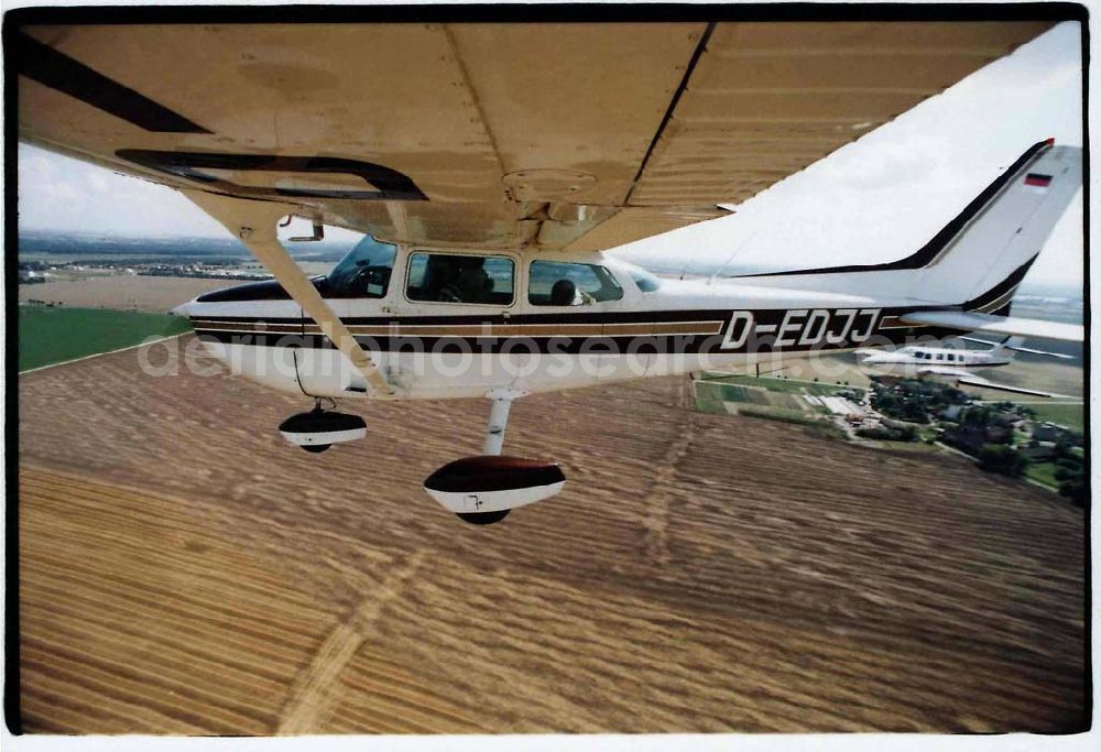 Aerial image Leipzig - Cessna 172 auf einem Überlandflug bei Leipzig