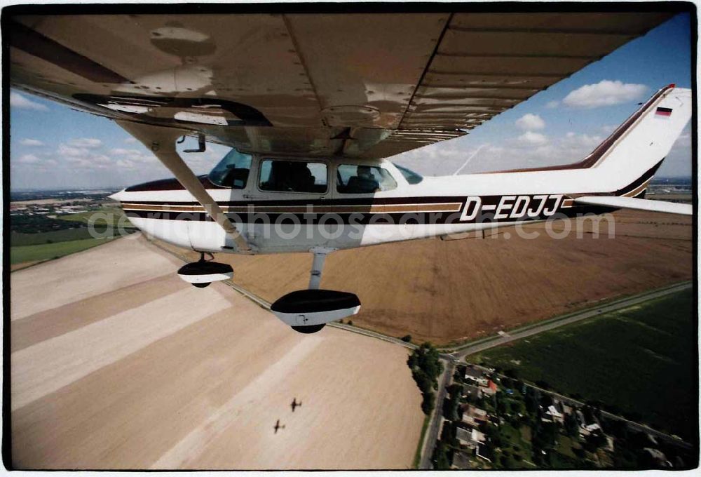 Aerial photograph Leipzig - Cessna 172 auf einem Überlandflug bei Leipzig