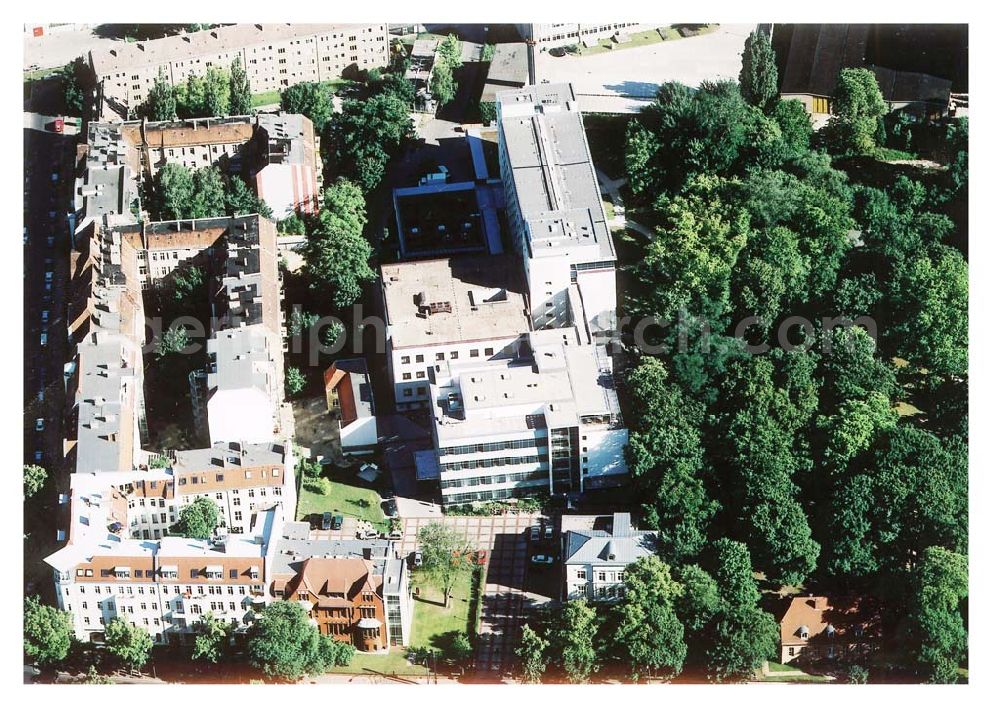 Aerial photograph Berlin - Pankow - Charitas-Kilnik Maria Heimsuchung Pankow Breite Str. 46/47, 13187 Berlin. Datm: 14.07.03