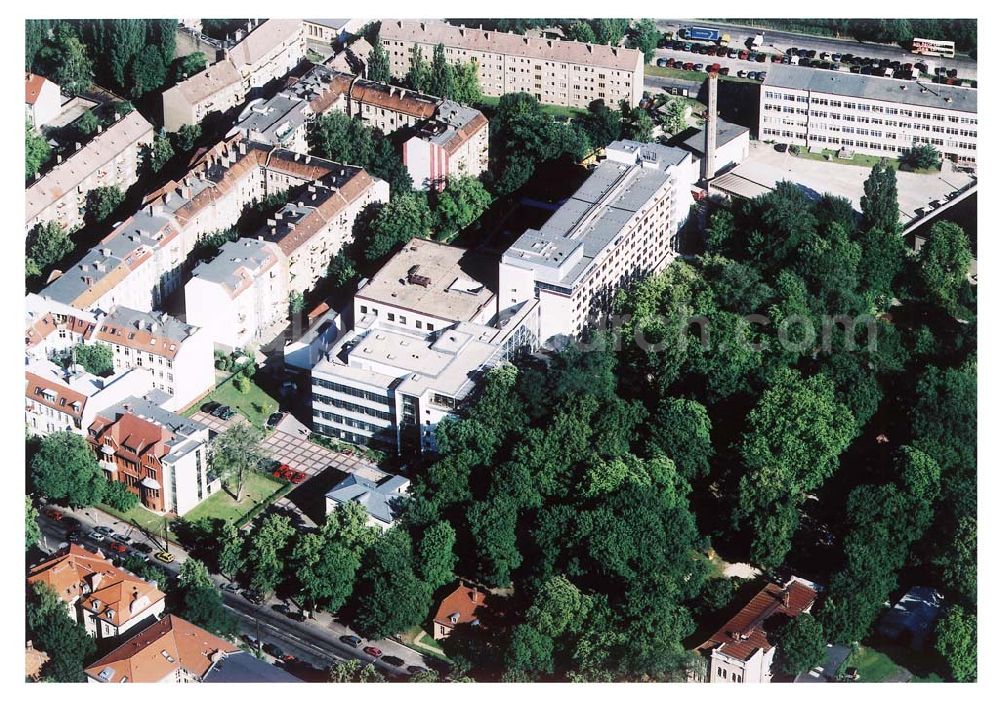 Aerial photograph Berlin - Pankow - Charitas-Kilnik Maria Heimsuchung Pankow Breite Str. 46/47, 13187 Berlin. Datm: 14.07.03