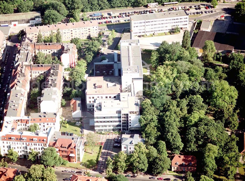 Aerial image Berlin - Pankow - Charitas-Kilnik Maria Heimsuchung Pankow Breite Str. 46/47, 13187 Berlin. Datm: 14.07.03