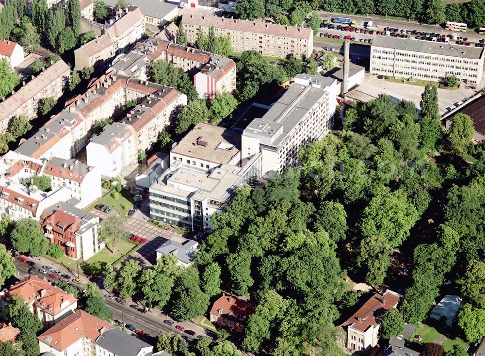 Aerial image Berlin - Pankow - Charitas-Kilnik Maria Heimsuchung Pankow Breite Str. 46/47, 13187 Berlin. Datm: 14.07.03