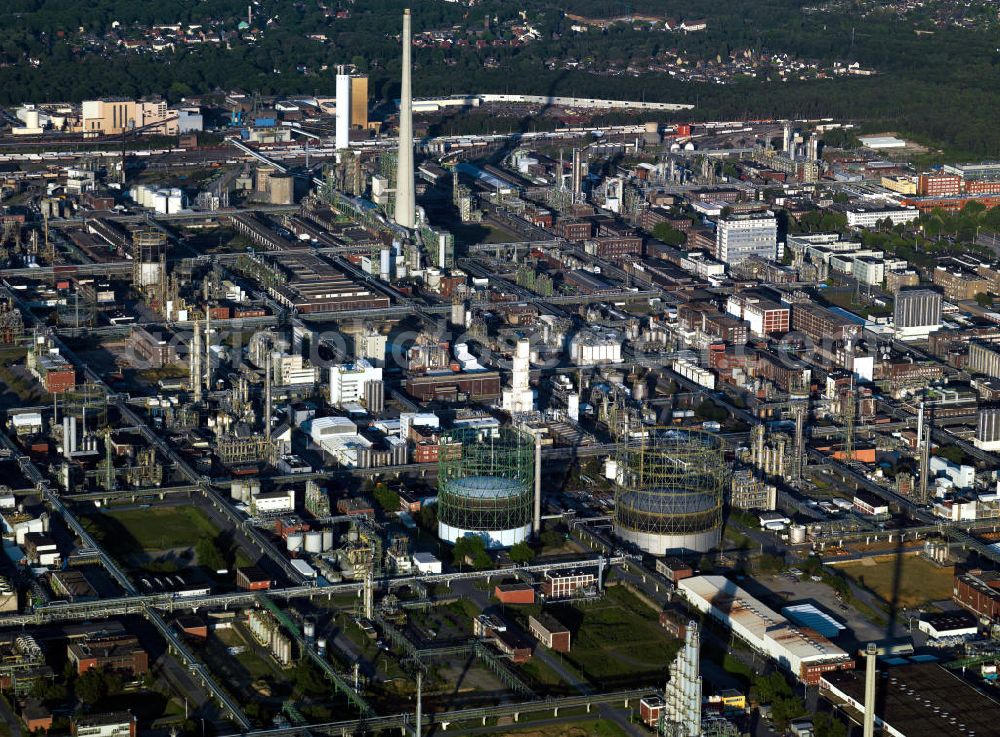 Aerial image Marl - Chemical Park Marl in the Ruhr Area in North Rhine-Westphalia