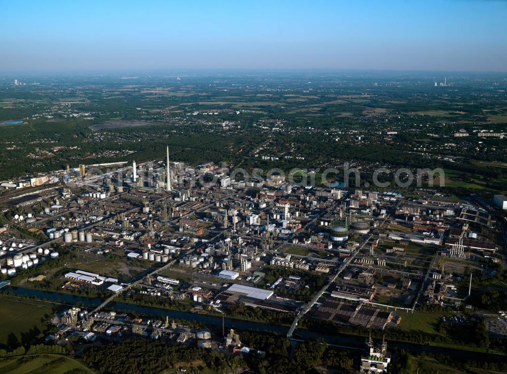 Aerial photograph Marl - Chemical Park Marl in the Ruhr Area in North Rhine-Westphalia